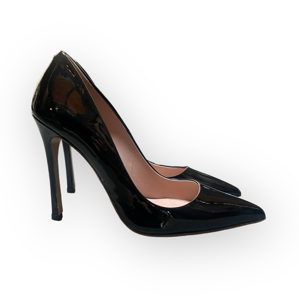 Black Patent Leather High Heels Made in Italy 37